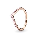 Pandora Sparkling Wishbone Ring - Stackable Rose