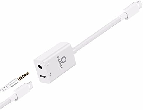 iPhone Lightning Adapter and Splitter,QARFEE 2in1 Adapter For Charger+3.5 mm Headphone Jack Music Listen For iPhone 7/8/X/7 plus/SE iPad Pro/Air/Mini For iOS 10/11