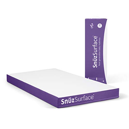 SnüzSurface Pro Adaptable Cot Bed Mattress – 140cm x 70cm – Adjust Firmness Levels as Your Child Grows from 0-7 Years