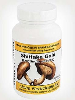 Aloha Medicinals - Shiitake Gold (Lentinula edodes) - 500mg 90 Vegetarian Caps