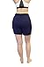 90 Degree By Reflex Soft and Comfy Activewear Lounge Shorts with Pockets and Drawstring for Women - Heather Navy - 3X