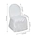 BalsaCircle 50 pcs White Polyester Banquet Chair Covers for Party Wedding Linens Decorations Dining Ceremony Reception Supplies