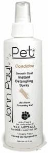John Paul Pet Instant Detangling Spray - No Rinse Grooming Aid, 8 oz