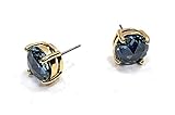 kate spade New York Pave Crystal Stud Earrings Montana Blue