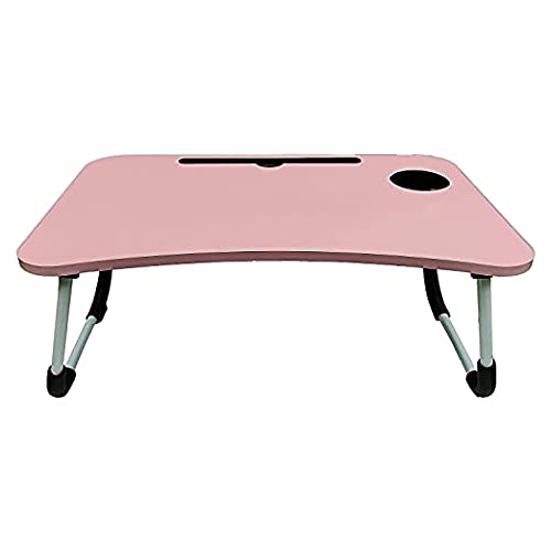 FIVARA Pink 1 Foldable Bed Study Table Portable Multifunction Laptop Table Lap Desk for