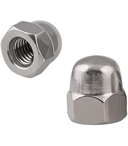Banssy Acorn Cap Dome Nuts – M3 To M12 Nickel Or Black Zinc Carbon Steel, 1/2/5/10 Packs For DIY & Home Projects