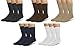 EMEM Apparel Men's Big and Tall King Size Diabetic Circulatory Non-Binding Top Loose Top Casual Dress Crew Mid Calf Cotton Seamless Toe Hosiery Socks 5-Pack Black 13-15