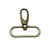 Wish Dayz Bronze 1.5 Inches Inside Diameter Oval Ring Lobster Clasp Claw Swivel Lobster Snap Clasp Hook for Strap Pack of 15 (Bronze, 15)