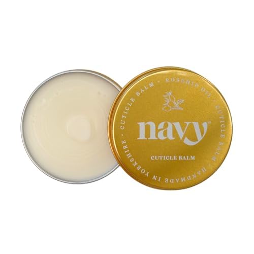Navy Cuticle Balm 30ml | Nail Moisturiser for Damaged & Dry Nails | Vegan & Cruelty-Free Nail Cuticle Balm Skincare | Rosehip, Aloe Vera & Coconut Oil | Made in UK | Hydrating Cuticle Treatment