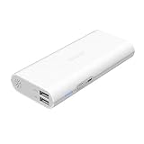 Yoobao M10 10000mAh Compact Portable Phone Charger Power Bank External Battery Backup Charger Dual USB Output Powerbank Compatible with iPhone Xs Max 8 8 Plus 7 7S 6 6S iPad Samsung Galaxy - White