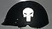 Punisher skull decal set, black reflective (Two 2.25 x 3.25 plus 5 more!) for helmets motorcycles cars guns