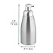 mDesign Modern Metal Aluminum Foaming Soap Dispenser Pump Bottle for Kitchen Sink Countertop, Bathroom Vanity, Utility/Laundry Room, Garage - Save on Soap - Linn Collection - 4 Pack - Brushed/Silver