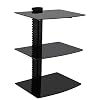Mount-It! Floating Wall Mounted AV Entertainment Shelf for DVD Players, Cable Boxes, Audio, Gaming Systems, 3 Black…