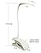 Book Light Clamp Lamp Rechargeable - for Desk Bed Headboard Computers Readers Kids Children, Smart Touch Sensitive, 3-Level Dimmable Eye Care, 16 LED Super Brightness Desk Lamp (White)