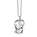 Sterling Silver Loving Family Mother with Two Children Pendant Necklace, 18