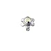 Flower Jeweled Surgical Steel Dermal Anchor Top Body jewelry