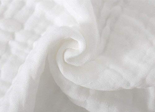 Organic Muslin Baby Towel Cotton Gauze Super Soft Baby Bath Towels 6 Layers Infant Towels Newborn Blanket Suitable for Baby\'s Delicate Skin 40 x 40inches White by Mom\'s Love