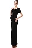 Momo Maternity Tee Shirt Column Dress - Black M