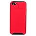 Red Business Credit Card Holder Stand Silicone Case Back Cover for Iphone 5
