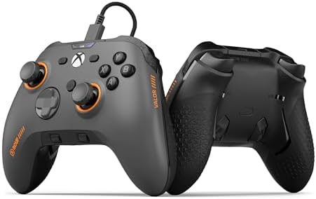 SCUF VALOR PRO Wired Performance Xbox Controller – Customizable Back Paddles, Instant Triggers, Hall Effect Thumbsticks, Audio Controls, Xbox Series X|S, Xbox One, Windows PC – Steel Gray