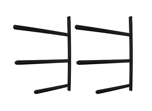 Mrhardware SUP Snowboard Surfboard Paddle Board Ski Wall Mount Storage Display Rack Cradle (Black, 3 Boards)