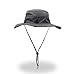 YOYEAH Outdoor UPF 59+ Boonie Hat Outdoor Mesh Sun Hat Bucket Hats Fishing Hats Dark Grey