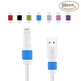 Charging Cable Saver,LANMU Lightning Cable Saver,Cable Protector Lightning,Cable Saver Protector,Cable Protector for iPhone/Macbook/iPad/iPod(Pack of 20)