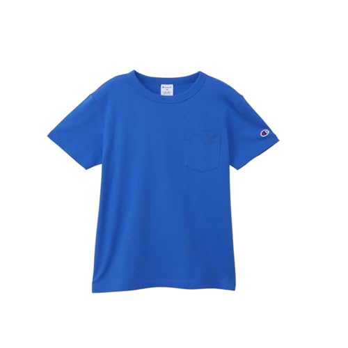 Tシャツ キッズ 半袖 丸首 綿100% ワンポイントロゴ刺繍 バインダーネック ショートスリーブポケットTシャツ ベーシック CK-Z303-360-120