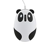 EALEK Cute Animal Baby Panda Shape USB Wired Mouse Portable Optical Mice Mini Small Mice for Kids Children for PC Laptop Computer,1600DPI 3 Buttons