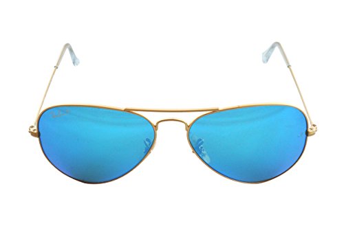Ray-Ban AVIATOR LARGE METAL - MATTE GOLD Frame BLUE MIRROR