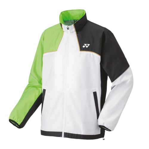 [YONEX] [ヨネックス] ジャケット 裏地付ウィンドウォーマーシャツ ホワイト/グリーン (136) L