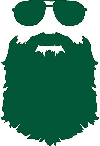 NBFU DECALS Beard JDM (Green) (Set of 2) Premium Waterproof Vinyl Decal Stickers for Laptop Phone Accessory Helmet Car Window Bumper Mug Tuber Cup Door Wall Decoration