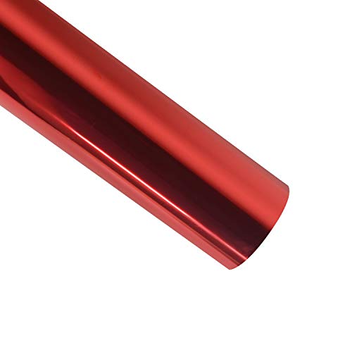 Red Chrome Vinly Metals Metallic Heat Transfer Vinyl Elastic Foil HTV