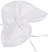 Jasmine Children UPF 50+ UV Flap Sun Protection Sun Hat w/Neck Flap,White,0-12M