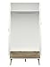 Tvilum Diana 2 Drawer and and 2 Door Wardrobe, White/Oak Structure