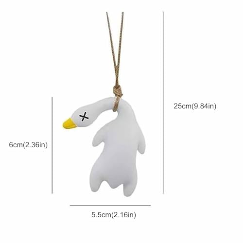 Funny Car Ornaments,On Swing Cars Pendant,Swing Duck Cute Car Decor Gift for Rear View Mirror,Truck Duck Accessories for Men,Dashboard Essentials for Women (A)