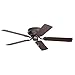 kathy ireland HOME Snugger Flush Mount Ceiling Fan | Indoor Fixture with Low Profile Design | 5 Reversible Blades with 3-Speed Motor and Pull Chain | Light Kit Adaptable, 52 Inch, Oil Rubbed Bronze