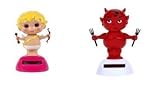 Solar Powered Dancing Cupid and Devil - 2 Pack