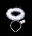 FashionWings (TM) White Marabou Feather Headband Angel Halo for Children and Adults