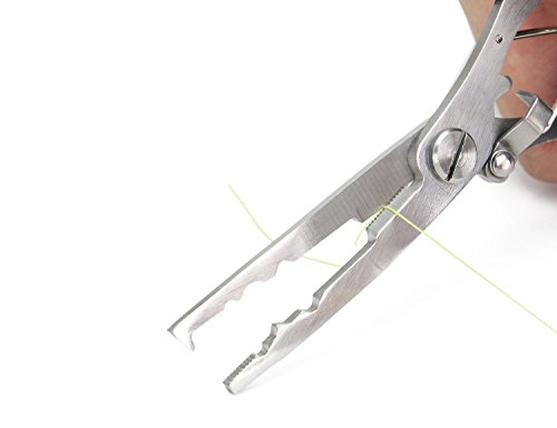 Angelschere, Edelstahl, Schnurschneider, Hakenentferner, Hakengeschirr, Angelwerkzeug – Bild 6