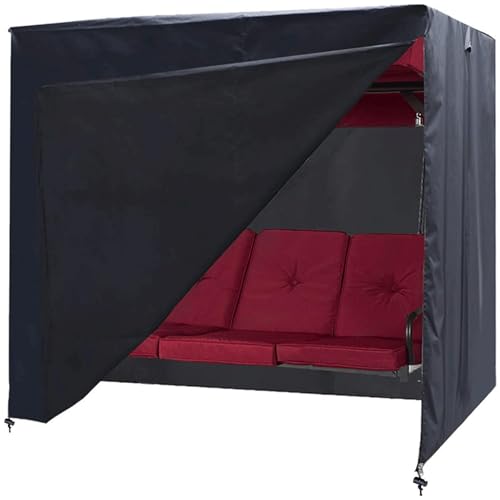 EASYBUYTECH 3-Seater Outdoor Swing Cover, Garden Hammock/Glider Chair Cover, UV-Resistant, All-Weather Protection, Fits 220×125×170 cm Canopy Swings