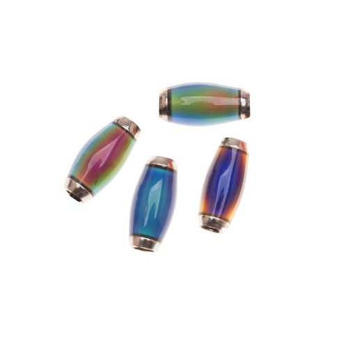Mirage Color Changing Mood Beads - Tapered Tubes 12x6mm (4)