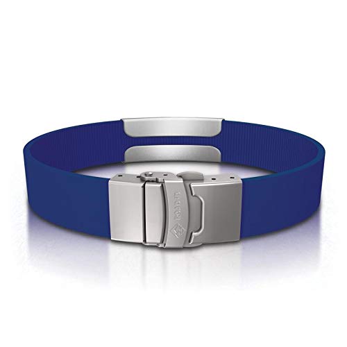 ROAD iD Personalized Medical ID Bracelet - Premium ID Wristband with Medical Alert Badge - Silicone Clasp