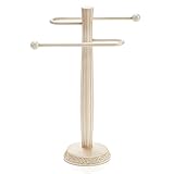 Creative Scents Victoria Towel Stand, 3.75-Inch by 10-Inch by 13.75-Inch, Beige
