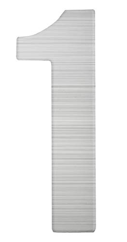 PEELCO Silver Stainless Steel Floating Address Numbers for Houses 3", Acrylic Backing, 3M Double Sided Tape, Hardware Included, 1