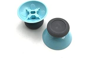UCKY DO 2PCS 3D Analog Joystick Cap Thumb Stick Cap Thumbstick Replacement for Xbox One Slim Controller (Light Blue+Gray)