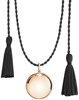 ILADO PARIS Joy Black Silk Maternity Strand Necklace of Length 100 cm