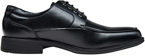 VEPOSE Men's Dress Shoes Formal Square Toe Lace up Oxfords(12,Black-b) - Thumbnail 2