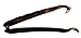 Parcelona French Flare Set of 2 Shell Brown N Black Celluloid Ponytail Holder Banana Hair Clips