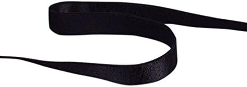 Porcelynne Black Shiny Front Brushed Back Strap Elastics - 5/8" or 15mm - 5 Yards